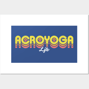 Retro Acroyoga Life Posters and Art